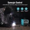 145A MIG Welder, 110V/220V Dual Voltage Gas/Gasless Flux Core MIG Welder/Lift TIG/Stick 3 in 1 Synergic MIG145 9GEN Welding Machine, Flux/Solid Welder Digital Screen Display