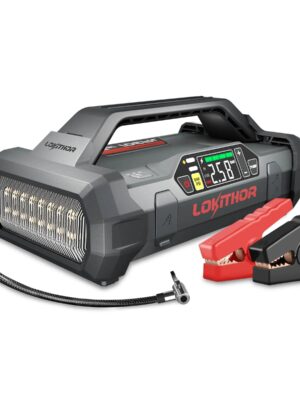 Starter with Air Compressor, 1500Amp 12V Portable Car Battery Booster Pack for Upto 7.0L Gas or 4.5L Diesel, 150 PSI Tire Inflator with Digital Screen, 24 Months Ultra-Long Standby