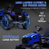 3-in-1 Ride-On Tractor, 24V Electric, Excavator & Bulldozer, Remote Control, LED, Music, USB/Bluetooth max 66 lbs – Bright-blue