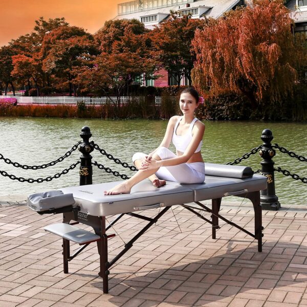 bf08b99f3e894e20a5f8541bdfe9864f 30′′ Montour Lx Massage Table Package with 3′′ Memory Foam,Dove Grey