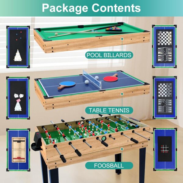 bfc590e045014332bd68997d15160559 12-in-1 Game Table - 48" Combo Game Table, Ping Pong Table, Foosball Table, Air Hockey Table, Pool Table - Sports Arcade Games with Accessories - Ideal for Game Rooms and Family Game Nights!