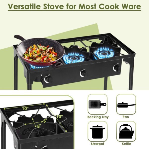 c05be2f3a1284f44af882a9d52a8abcc Portable 225000 BTU 3-Burner Propane Camping Gas Stove For Outdoor
