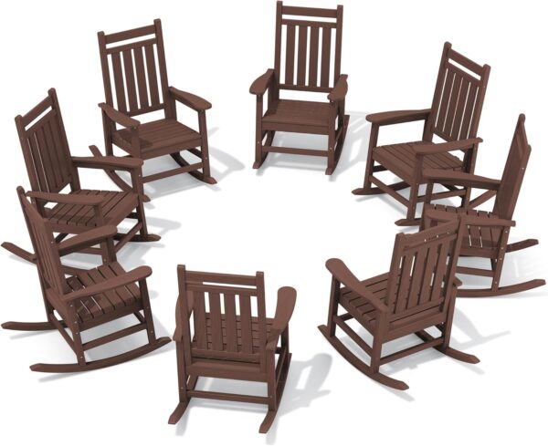 c2cd0d39a6044109889bbc3f26096d08 Outdoor Rocking Chair, HDPE Rocking Chair for Adults, All Weather Porch Rockers for Lawn Garden, White