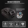18V Cordless Car Polisher, 15mm Orbit 2000-4800 OPM Portable Buffer Polisher with 7 Variable Speed 2Pcs 4.0Ah Battery, 6 Sponge Pads,2 Wool Pad, Tool Bag for Car Polishing, Waxing