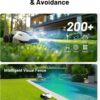 YUKA Mini 500H Robot Lawn Mower Reception 0.12 Acre, Max. 0.17 Acre, Ultrasense AI Vision+ RTK Positioning, Auto Mapping, App Control,45% Slope, Cutting Height 2''~3.5'', 3 Mowing Zones