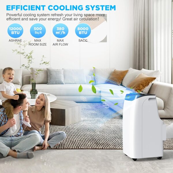 c50b2e3d22db48a68644031cf39c63fa 14000 BTU Portable Air Conditioners with Remote Control, 3-in-1 Free Standing Cooling AC Unit with Fan & Dehumidifier, Cools Room up to 700 sq.ft, Smart/Sleep Mode,3 Speed,Auto Swing,24H Timer