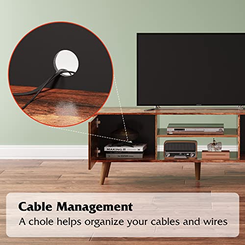 c5b684230fdc420faa37a5b8fe02a0f8 WLIVE TV Stand for 55 60 inch TV, Mid Century Modern TV Console, Entertainment Center