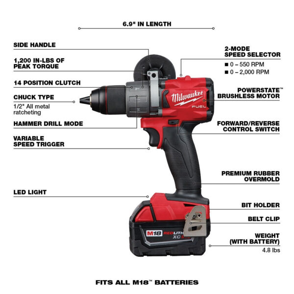 c61990b1611a4cb39792e7a8f62a59ef 18V M18 Lithium-Ion Brushless Cordless 7-Tool Combo Kit 5.0 Ah