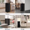 Upstreman 4.0 Cu.Ft Mini Fridge with Freezer – Double Door Compact Refrigerator for Dorm, Office, Bedroom – Adjustable Thermostat, Black (BR401)