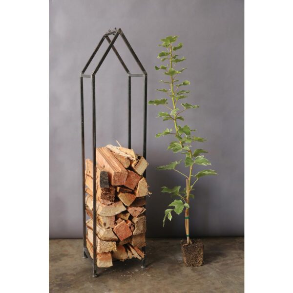 c7b94e901039473fa66e97088f90b5f3 3R Studios House Shaped Metal Log Holder