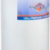 Steel Propane Tank Cylinder with POL Valve and Collar, Great for Mixed Heating Systems, Home fireplaces, Dryers and Grills-Flame King