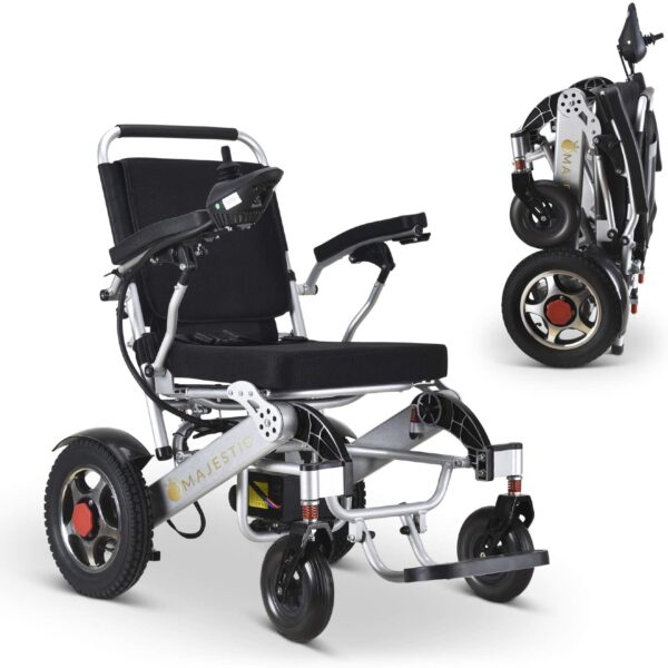 c9b93e7191f64b5f9a83018bf01a6fc4 2020 Model Wide Seats Fold & Travel Lightweight Wheelchair Motor Motorized Wheelchairs Electric Silla De Ruedas Power Wheelchair Power Scooter Aviation Travel Safe Heavy Duty Mobility Aids Chair