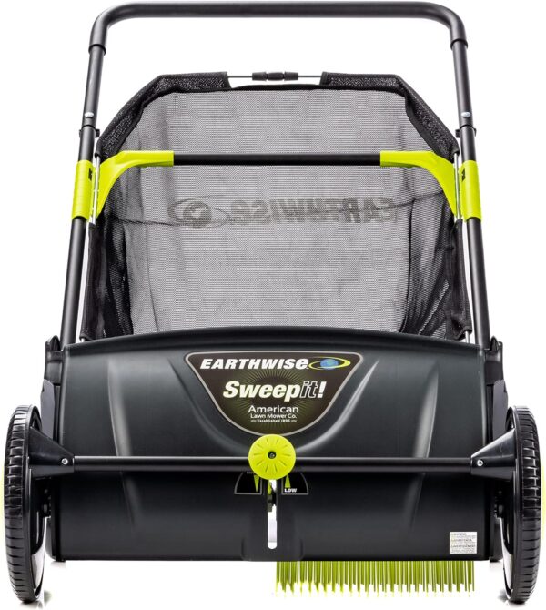 cb51aa43e74a4d28990e01add9ca2b76 21-Inch Width Leaf & Grass Push Lawn Sweeper, Black