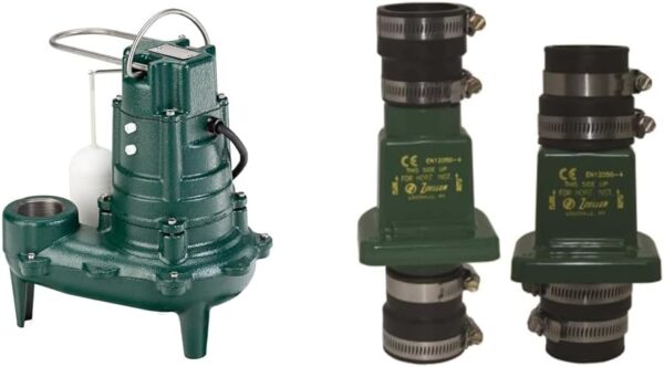 Waste-Mate 267-0001 Sewage Pump, 1/2 HP Automatic – Heavy-Duty Submersible Sewage, Effluent or Dewatering Pump