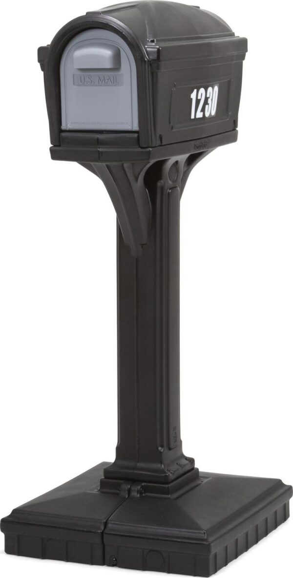 cd6dec06216540e5a61e3c7028bb11b2 Simplay3 Dig Free Easy Up Classic Black Plastic Mailbox