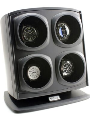 [ON SALE] Versa Quad Watch Winder in Black �� Independently Controlled Settings �� Multiple Direction and Timer Settings �� Adjustable Watch Pillow �� Plenty of Space for Large Watches
