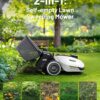 YUKA Mini 500H Robot Lawn Mower Reception 0.12 Acre, Max. 0.17 Acre, Ultrasense AI Vision+ RTK Positioning, Auto Mapping, App Control,45% Slope, Cutting Height 2''~3.5'', 3 Mowing Zones