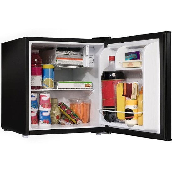 ce31755d333d47bea69b2c0c234b0c2f 1.7-Cu. Ft. Single-Door Mini Refrigerator with Half-Width Chiller Compartment Black