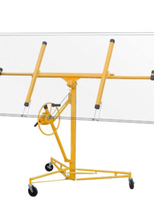 Stark USA 65044 65044 Drywall Lift 11' Yellow Rolling Sheetrock Panel Hoist Jack