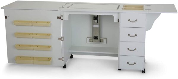 cecb3835e9f44b639535a98a6cea3d0b 353 Norma Jean Sewing Cabinet for Sturdy Sewing, Cutting, Quilting, and Crafting with Storage and Airlift, Black Finish