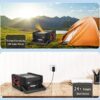 ZD-529 Solar Portable Power Station 2000 Amps Jump Starter, 260 PSI Air Compressor, 12V Car Battery Charger with 400W Inverter Dual AC/DC/USB Output, Emergency Backup Power with Flashlights