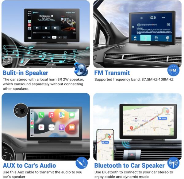 cf4a8d4c9f0c4a25bce0d117548e135b Wireless Apple Carplay Screen for Car 4K Dash Cam, 9" Portable Apple Carplay & Android Auto Car Stereo, with 1080p Backup Camera, GPS Navigation/Mirror Link/Voice Control/Bluetooth