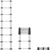 20313T1ASE SmartClose Telescoping Aluminum Ladder with Pinch-Free, Soft-Close Locking Mechanism (300-Pound Capacity, 12.5 ft. ladder with 16 ft. Max Reach) 16 Foot
