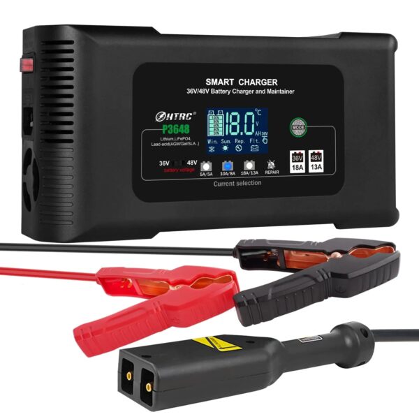 cfb896ca0f604341af8fe633d20a8dd3 36 Volt Golf cart Charger 18-Amp Smart Charger, Car Battery Charger,Trickle Charger,36V,18-Amp and 48V,13-Amp,Lithium,LiFePO4,Lead-Acid AGM/Gel/SLA.Battery Charger, for EZGO TXT,Car, Boat.