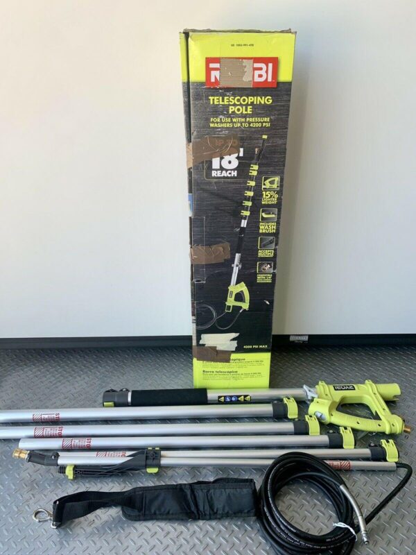 d1e4e01b990d47b396c1e584b390a0c7 RYOBI RY31EP26 18 ft. Extension Pole for Pressure Washer up 4200psi