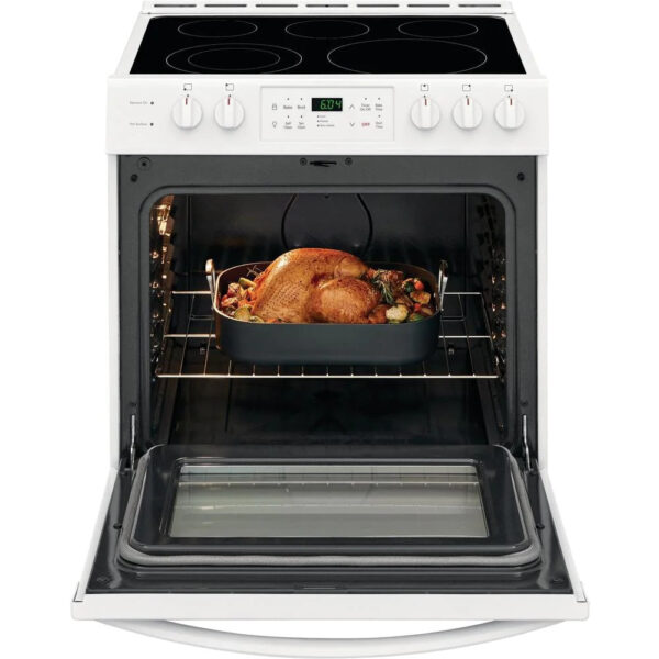d2f3a23e60a043d8b8280df1bde09836 30 in. 5.0 cu. ft. Single Oven �� White with NVS Black Glass