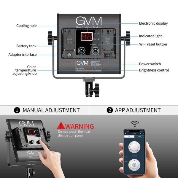 2 Pack LED Video Lighting Kits with APP Control