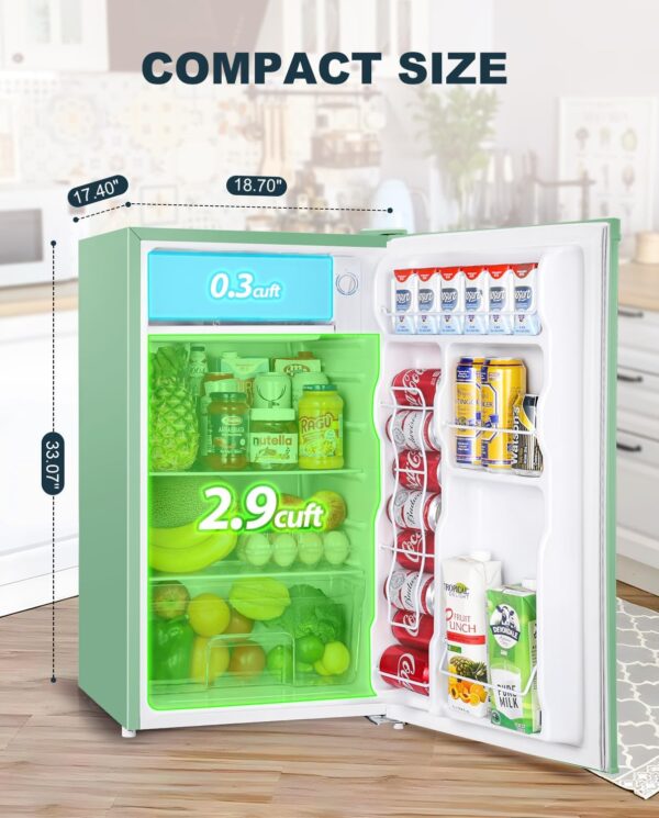 d485f68b22bd4b7eba7a05881d96c3f2 Upstreman 3.2 Cu.Ft Mini Fridge with Freezer – Single Door Compact Refrigerator for Dorm, Bedroom, or Office – Adjustable Thermostat, Black (BR321)