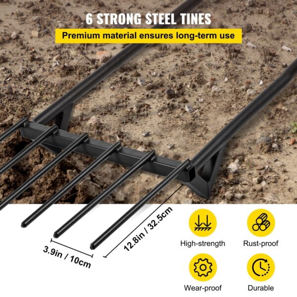 d94fe995fa9f46c1b584ca6d0cfc6f8a Premium 46-Inch Hand Tiller Broad Fork Tool For Gardening Cultivating