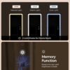 SONGMICS LED Mirror Jewelry Cabinet Standing Jewelry Armoire Organizer Box with Full-Length Mirror and Adjustable LED Lights White