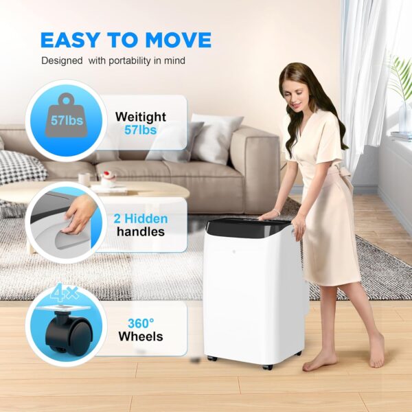 da49550b5bbb437e9acfb95ead7d1ec8 14000 BTU Portable Air Conditioners with Remote Control, 3-in-1 Free Standing Cooling AC Unit with Fan & Dehumidifier, Cools Room up to 700 sq.ft, Smart/Sleep Mode,3 Speed,Auto Swing,24H Timer