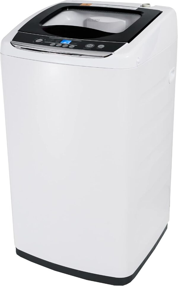 da8ef294768f4adcab765c49a6ee0811 0.9 Cu. Ft. Portable Washer, 6.6 lb. Capacity Washing Machine for Homes & Apartments, 5 Wash Cycles, Quick Connect Sink Adapter and Drain Hose Included, Transparent Lid, BPWM09W, White
