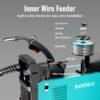 145A MIG Welder, 110V/220V Dual Voltage Gas/Gasless Flux Core MIG Welder/Lift TIG/Stick 3 in 1 Synergic MIG145 9GEN Welding Machine, Flux/Solid Welder Digital Screen Display