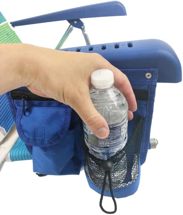 2 Backpack Beach Chairs with Storage Pouch and Towel Bar