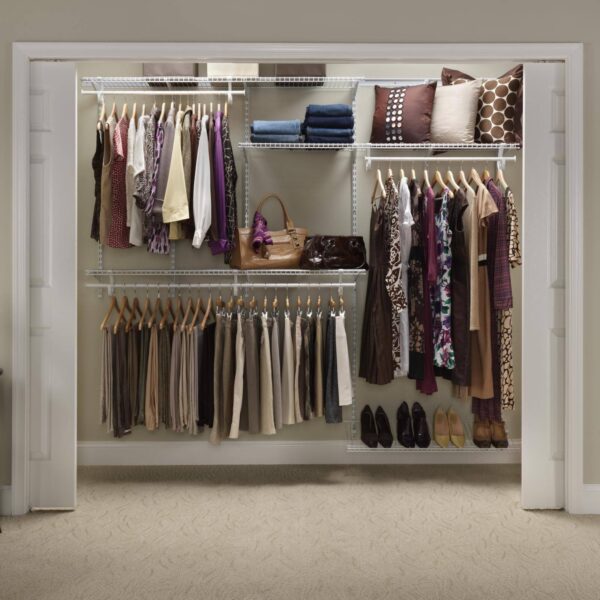 dc9d50266b974f91aa96abda2f599144 22875 ShelfTrack Adjustable Closet Organizer Kit, White