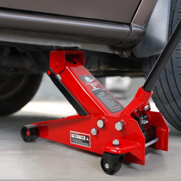 dd265ba0ea554c30b5534aa75b47a6ea 3 Ton Hydraulic Floor Jack with Quick Lift Pump Car Jack, (6,000 lb) Capacity,Red,W83025