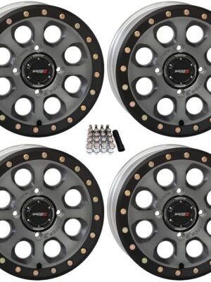 SB-7 Beadlock 15" Wheels Titanium (5+2) Polaris RZR 1000 XP/Ranger XP 900/1000