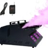 TC-Home 3 IN 1 Stage Fog Bubble Machine with 18 RGB LED light DMX Stage Lighting Fogger Effect w/ 2 Bubble Fans