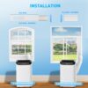Portable Air Conditioner Cools Up to 700 Sq.Ft, 3-IN-1 Energy Efficient Portable AC Unit with Remote Control & Installation Kits for Large Room, Campervan, Office, Temporary Space