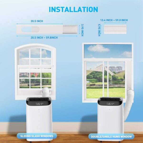 df0db83dc0e0405a9a565b3d4ac349c2 Portable Air Conditioner Cools Up to 700 Sq.Ft, 3-IN-1 Energy Efficient Portable AC Unit with Remote Control & Installation Kits for Large Room, Campervan, Office, Temporary Space
