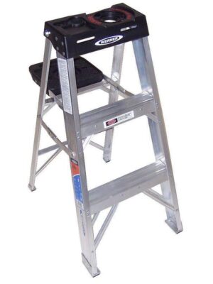 373 3 ft Aluminum Stepladder, 300 lb Capacity