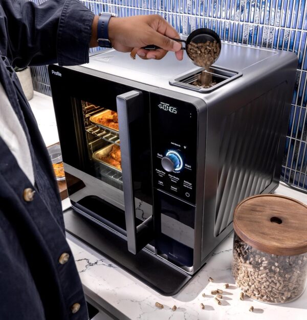 e2741b1cb575415dbdf6c42902107f63 Smart Indoor Pellet Smoker, with Active Smoke Filtration, 5 Smoke Control Settings, WiFi Connected, Electric, Countertop BBQ Appliance, Black