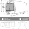10 x 20-Feet Heavy Duty Carport Portable Garage Enclosed Car Canopy Outdoor Instant Shelter Party Tent with Sidewalls for Auto and Boat Storage, Waterproof and UV-Treated, Grey Peak Top Style