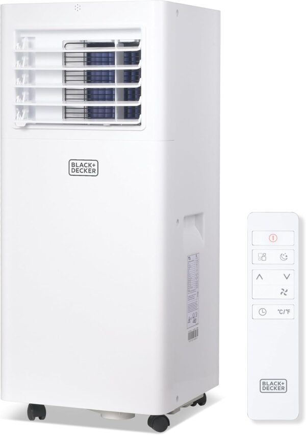 e382d71fbe264dd6a4a0018b2582f061 Portable Air Conditioner, 12,000 BTU (8,000 BTU SACC) for Rooms up to 550 Sq. Ft., Portable AC with Follow Me Remote Control and Window Kit, BPACT12WT, White