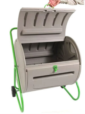 Rugged Weather Resistant Outdoor Compost Bin Tumbler 4.9 Cubic Ft