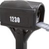 Simplay3 Dig Free Easy Up Classic Black Plastic Mailbox